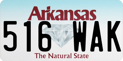 AR license plate 516WAK