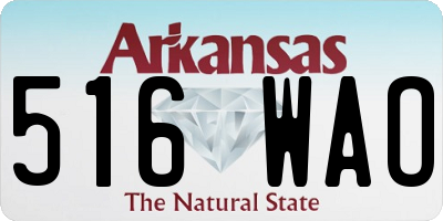 AR license plate 516WAO