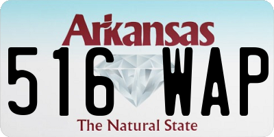 AR license plate 516WAP