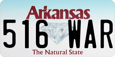 AR license plate 516WAR