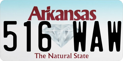 AR license plate 516WAW
