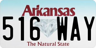 AR license plate 516WAY