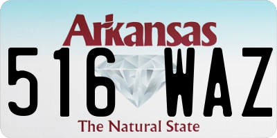 AR license plate 516WAZ