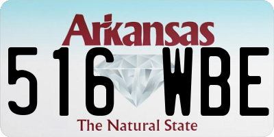AR license plate 516WBE