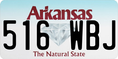 AR license plate 516WBJ