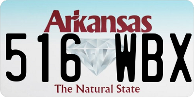 AR license plate 516WBX