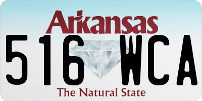 AR license plate 516WCA