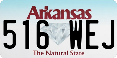 AR license plate 516WEJ