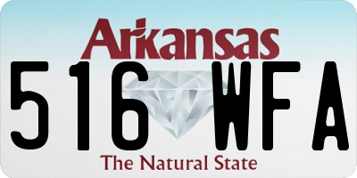 AR license plate 516WFA