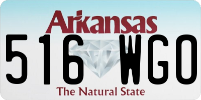 AR license plate 516WGO