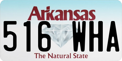 AR license plate 516WHA