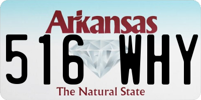 AR license plate 516WHY