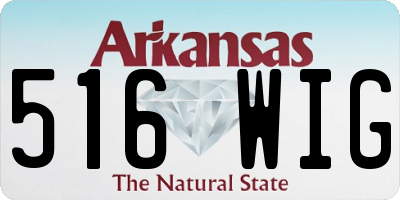 AR license plate 516WIG