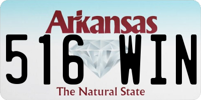 AR license plate 516WIN