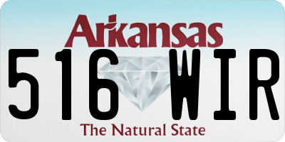 AR license plate 516WIR