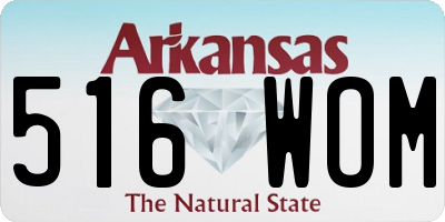 AR license plate 516WOM