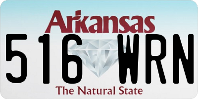 AR license plate 516WRN