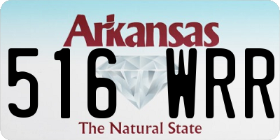 AR license plate 516WRR