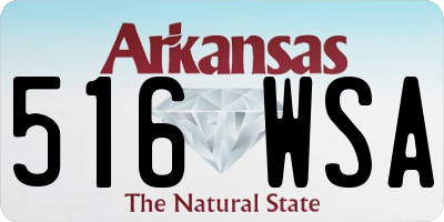 AR license plate 516WSA