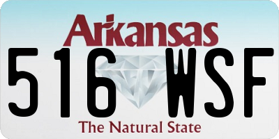 AR license plate 516WSF