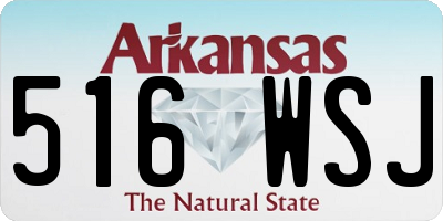 AR license plate 516WSJ