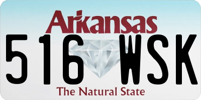 AR license plate 516WSK