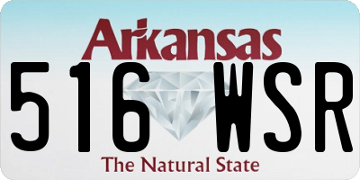 AR license plate 516WSR