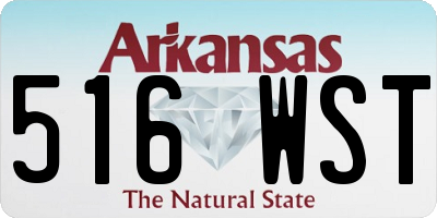AR license plate 516WST