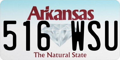 AR license plate 516WSU