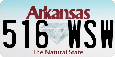 AR license plate 516WSW