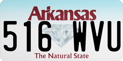 AR license plate 516WVU