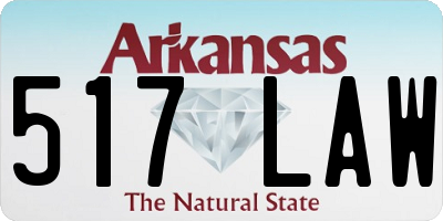 AR license plate 517LAW