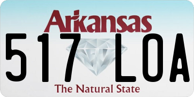 AR license plate 517LOA