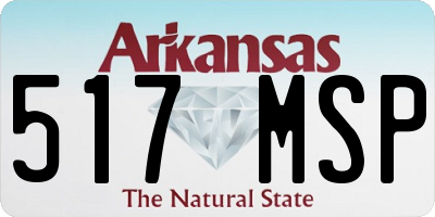 AR license plate 517MSP
