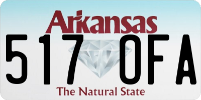 AR license plate 517OFA
