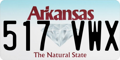 AR license plate 517VWX