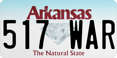 AR license plate 517WAR