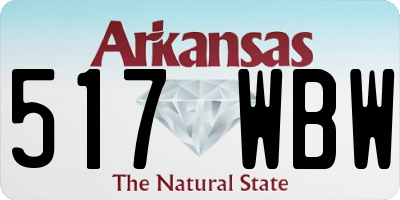 AR license plate 517WBW