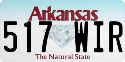 AR license plate 517WIR