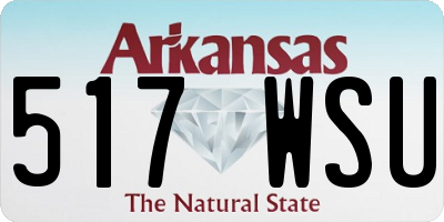 AR license plate 517WSU