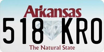 AR license plate 518KRO