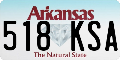 AR license plate 518KSA