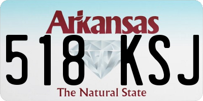 AR license plate 518KSJ