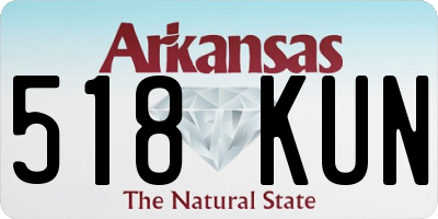 AR license plate 518KUN