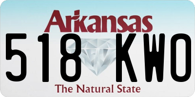 AR license plate 518KWO