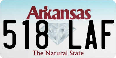 AR license plate 518LAF