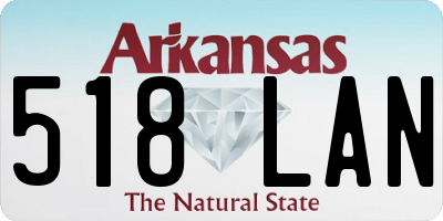 AR license plate 518LAN