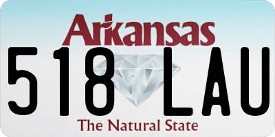 AR license plate 518LAU