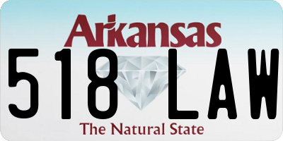 AR license plate 518LAW