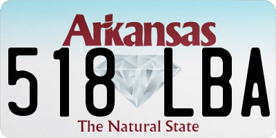 AR license plate 518LBA